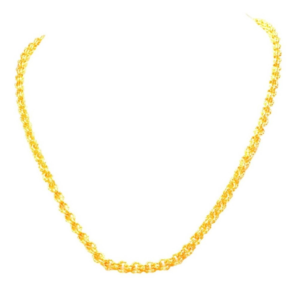 Gold tone 2 in 2 Chain mail necklace  1294